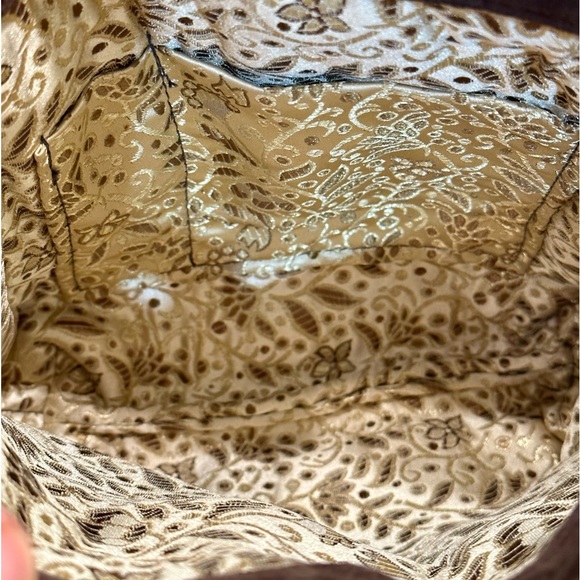 🌟HP🌟VTG 1970s-80s Dark Brown Mod Suede Pony Shoulder Bag w/ Calf Hair-On Hide - Picture 9 of 16